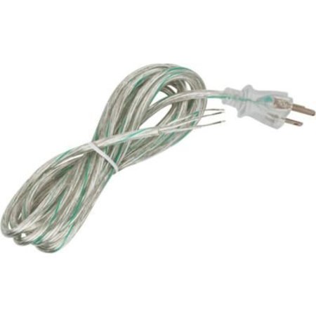 SATCO Satco 90-2312 10 Ft. Heavy Duty Cord Set 18/3 SJT -105-#176;C, Clear Silver 90/2312